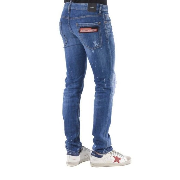 DSQUARED2 Mens Slim Jean Jeans IT44 W30 Blue Denim S71LB0594S30342470 NWT - Picture 1 of 16